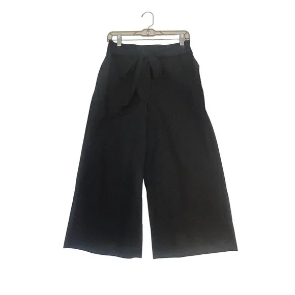 Kate Spade Black Wide Leg Culottes with Bow Size 4 - Picture 4 of 6